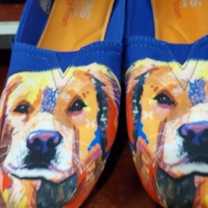 BOBS from Skechers Blue Dog Print Slippers